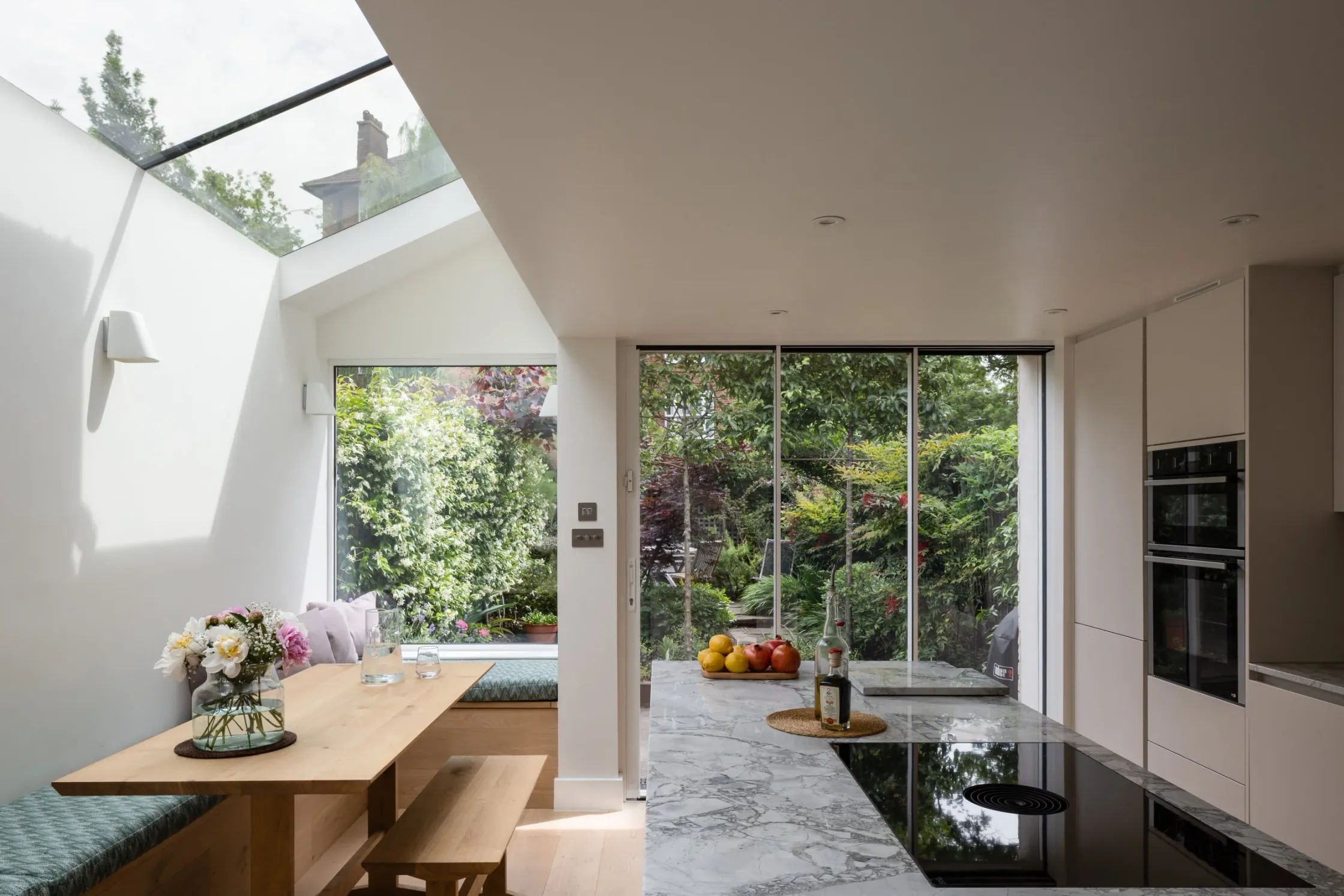 A bright kitchen extension opening onto a London garden